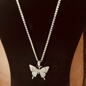Butterfly necklace and anklets